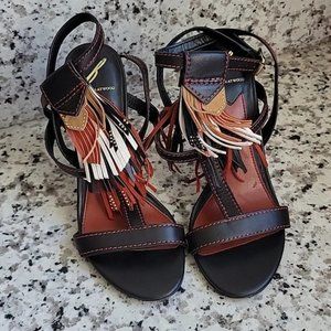 Brian Atwood fringe heels